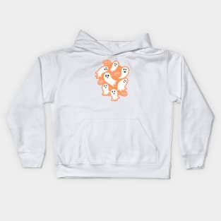 Friendly Ghosts on Orange Kids Hoodie